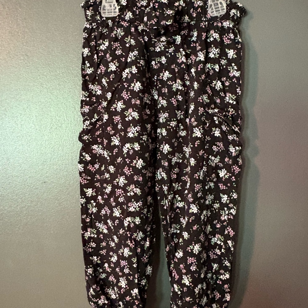 LEMON KISS BRAND Floral Black and White Button-Up Kids SZ-4T Outfit. - Picture 4 of 9